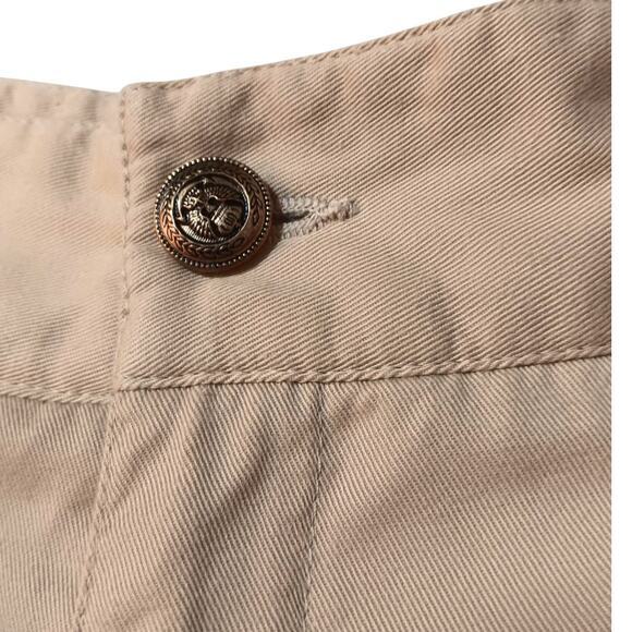 VINTAGE LIZSPORT Pleated Pants Trousers Khaki Tan Size LG Side Buckles High Rise - Picture 9 of 13